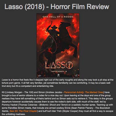 Lasso (2018) - Horror Film Review